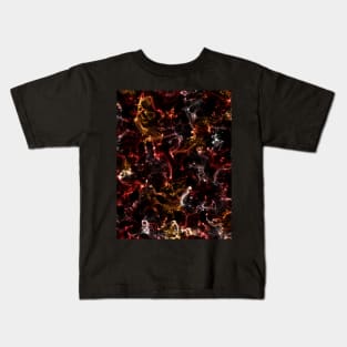 Red and gold nebula Kids T-Shirt